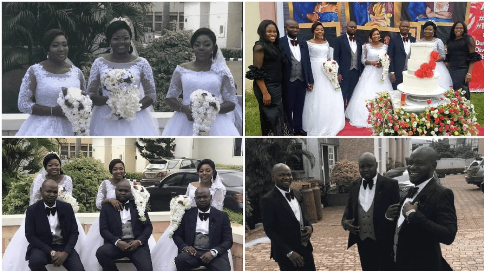Triplet sisters marries triplet brothers on same day in Enugu