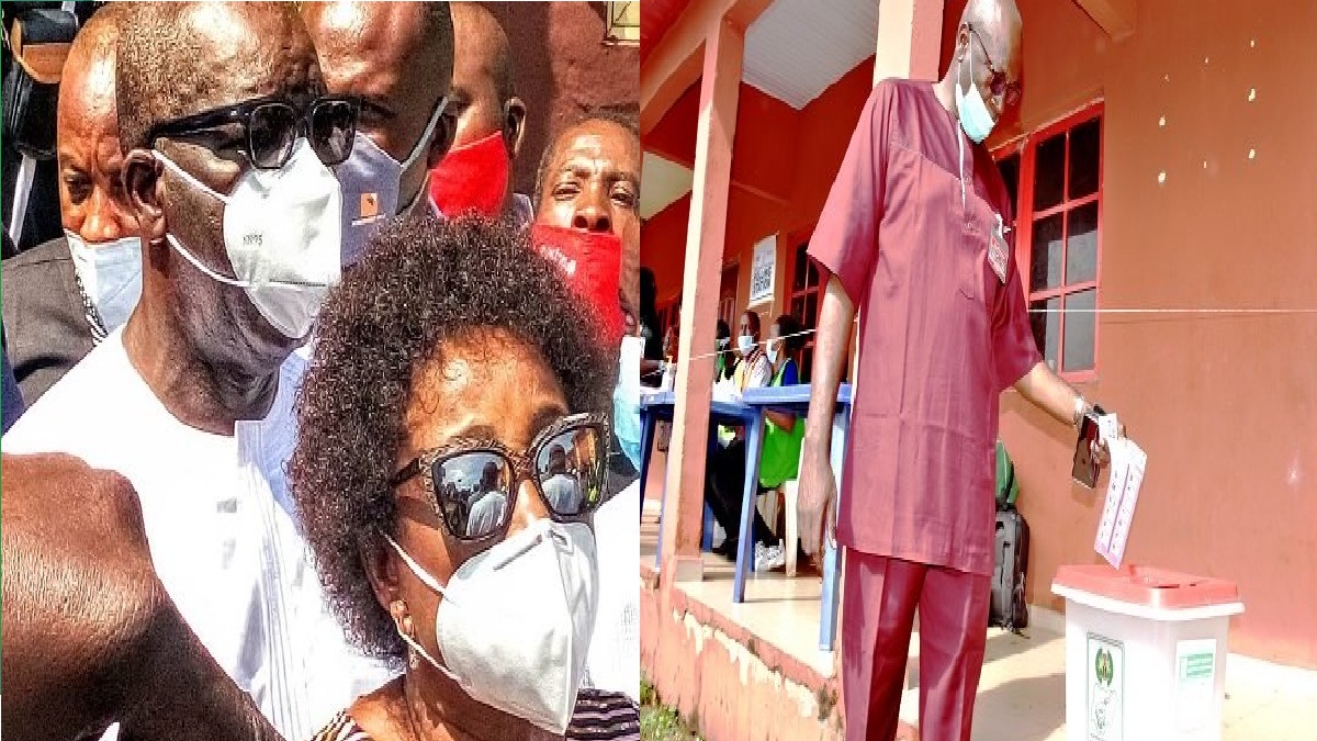 Ize-Iyamu casts vote as Obaseki queues