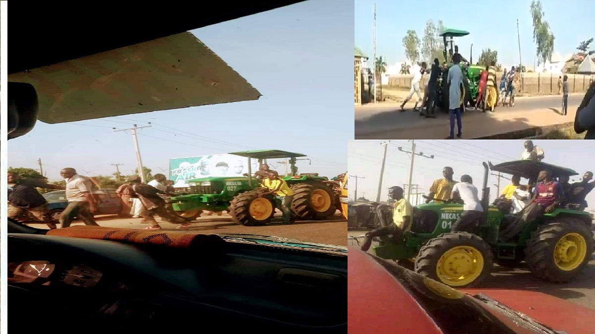 Drama as Hoodlums breaks into govt store in Adamawa, loot government tractor