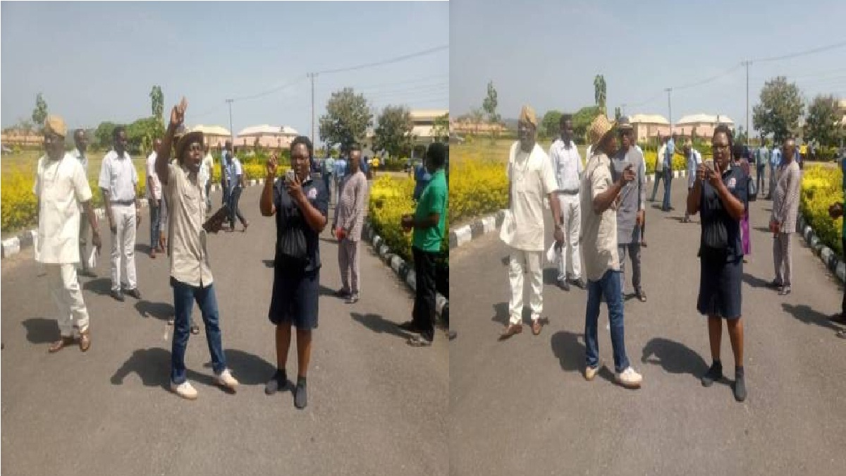 Ekiti university workers protest over deductions of 60 per cent in Salary