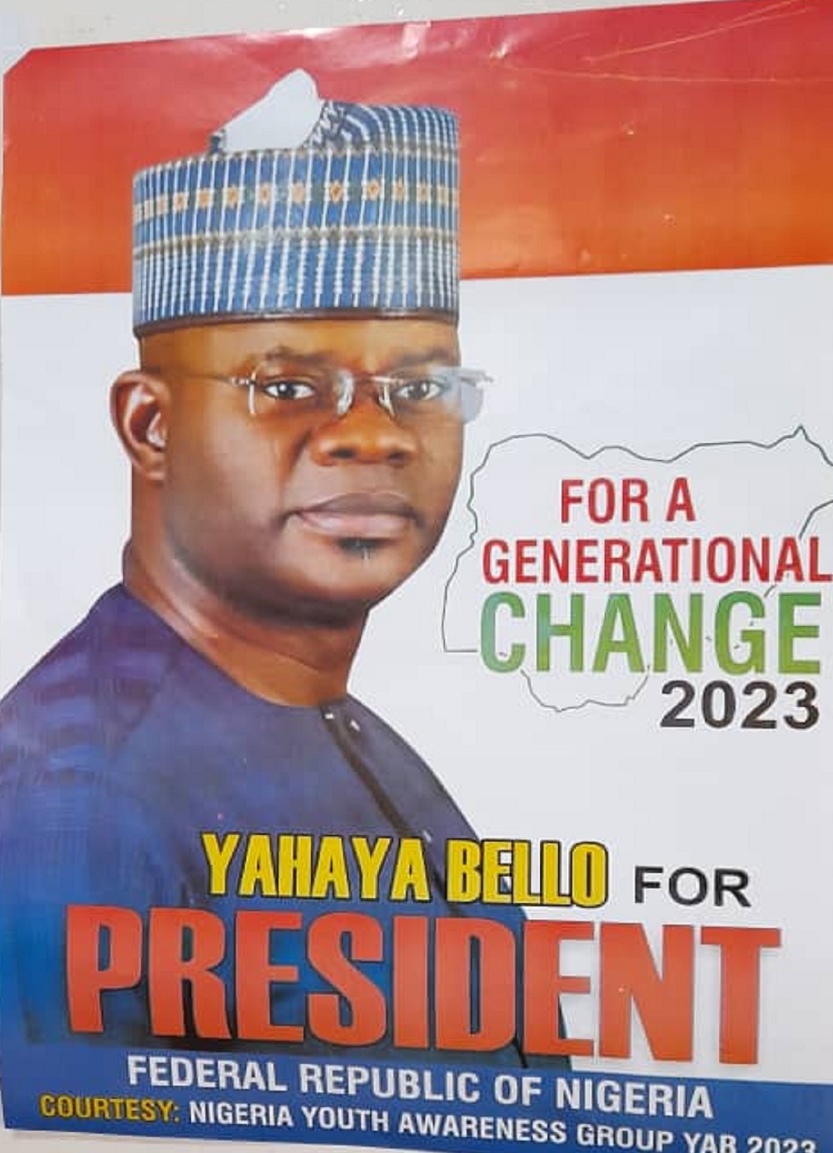 Yahaya Bello presidential campaign posters flood Kano Ahead of 2023 polls