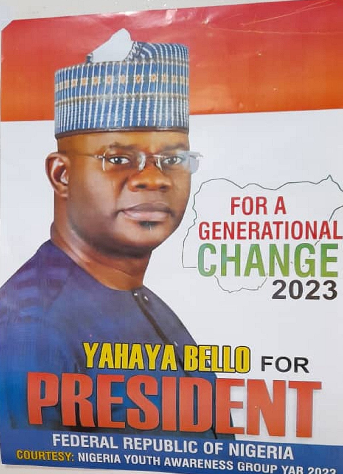 New Year: Yahaya Bello Presidential Campaign Posters Flood Kano Ahead ...