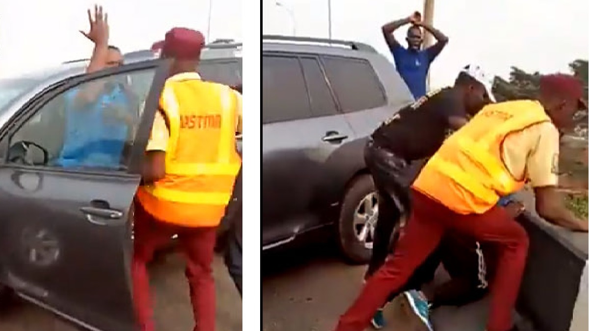 Lagos Motorist knocks Police Officer into canal