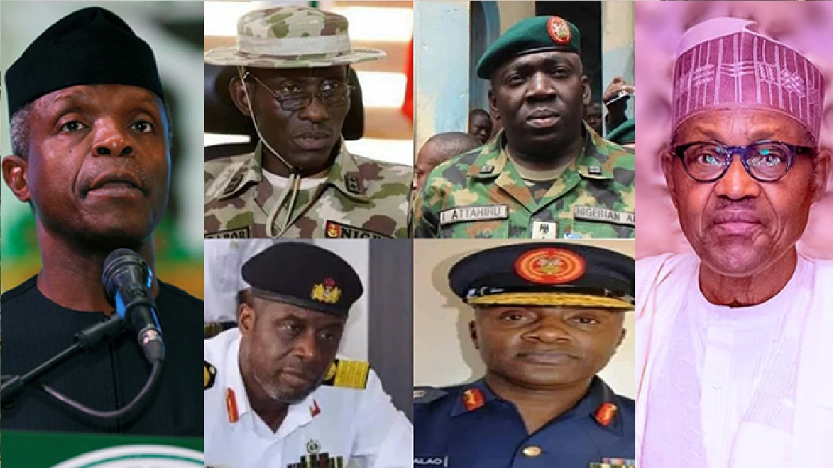 Buhari, Osinbajo and Service Chiefs