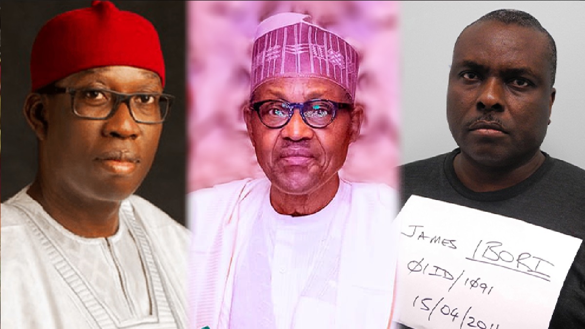 Okowa, Buhari and James Ibori