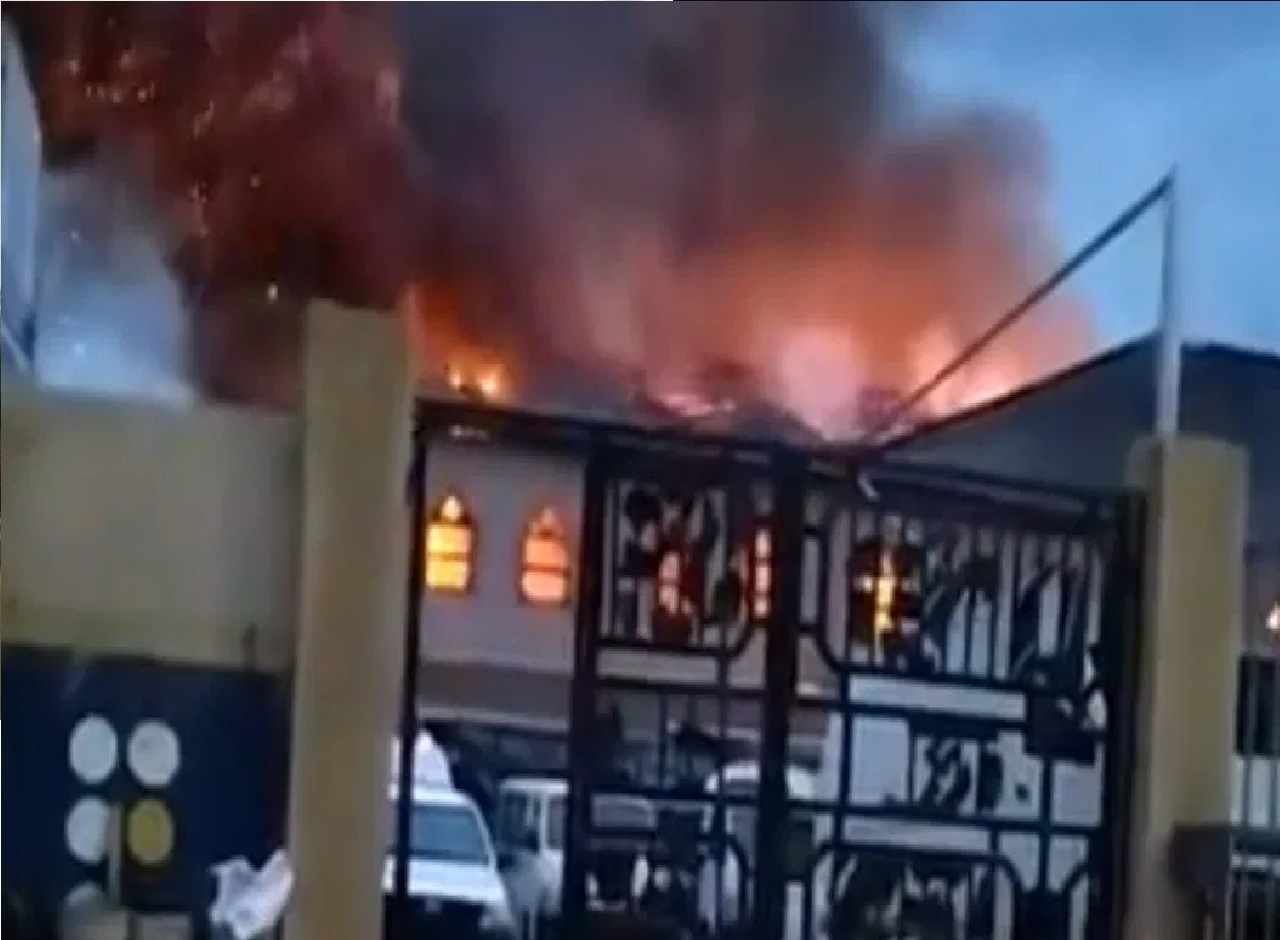 fire guts RCCG in Lagos