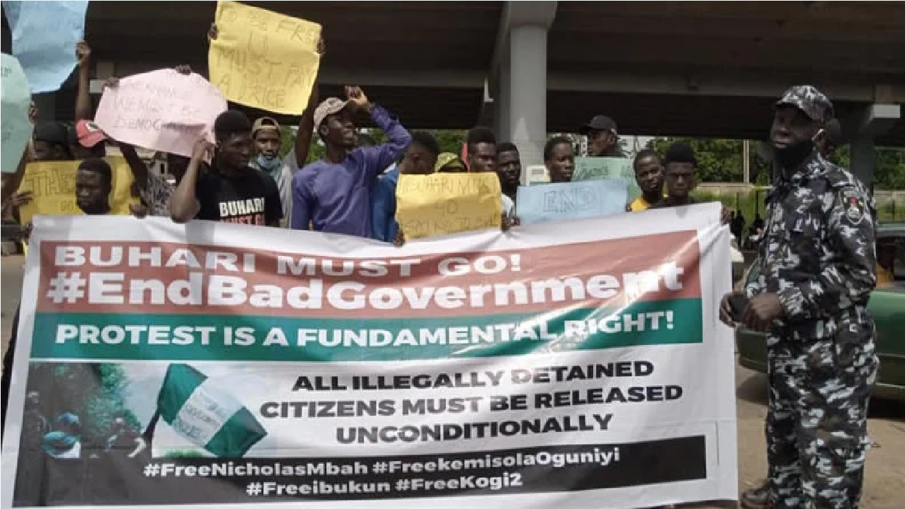 Yoruba agigators protest in Ogun