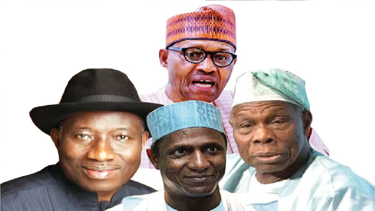 Buhari, Jonathan, Yar'adua, Obasanjo