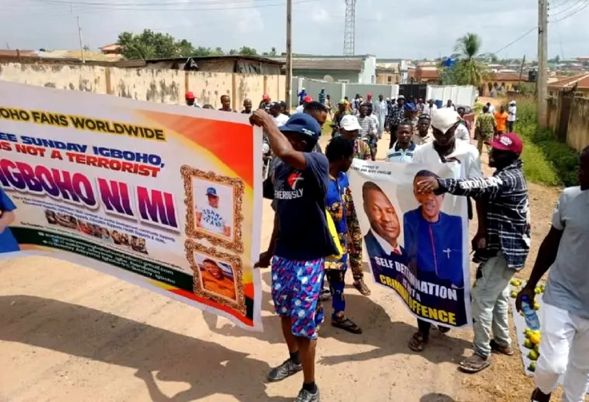 Sunday Igboho protests in Ibadan