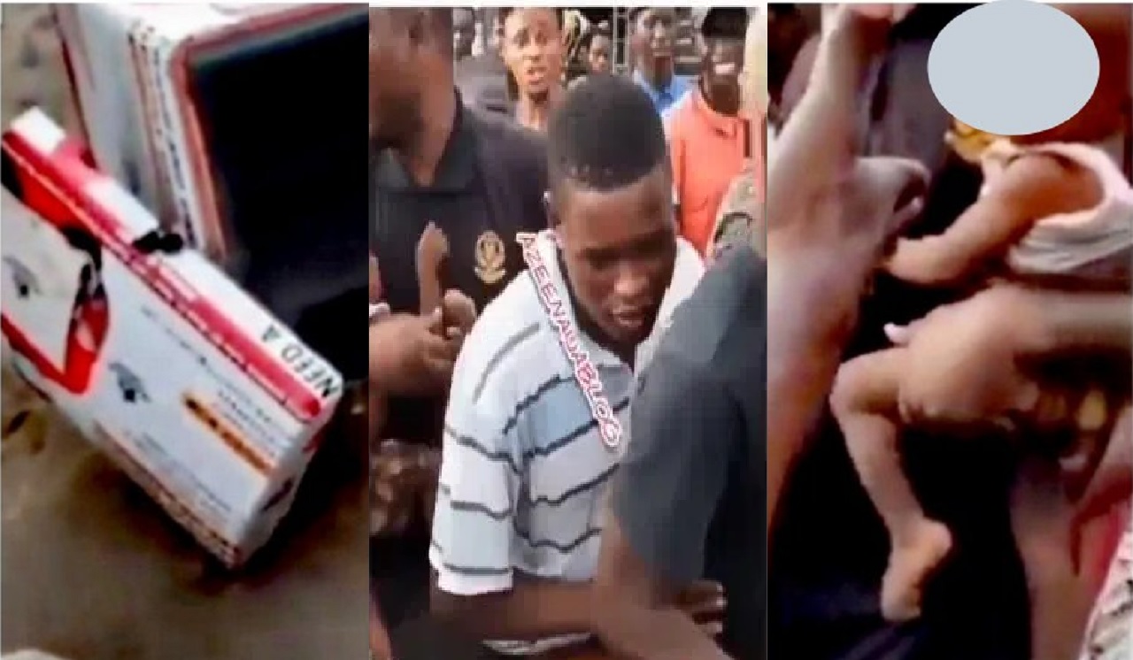 Lagos Dispatch rider caught with baby inside courier box