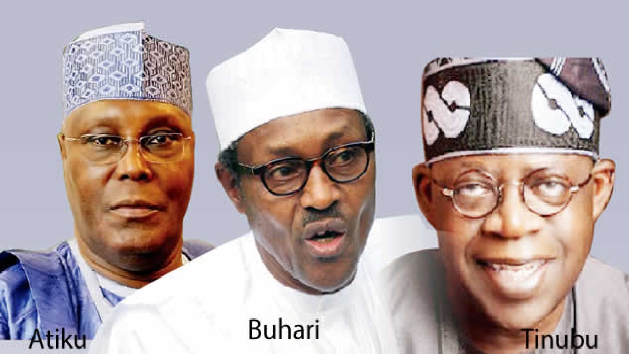 Atiku, Buhari and Tinubu