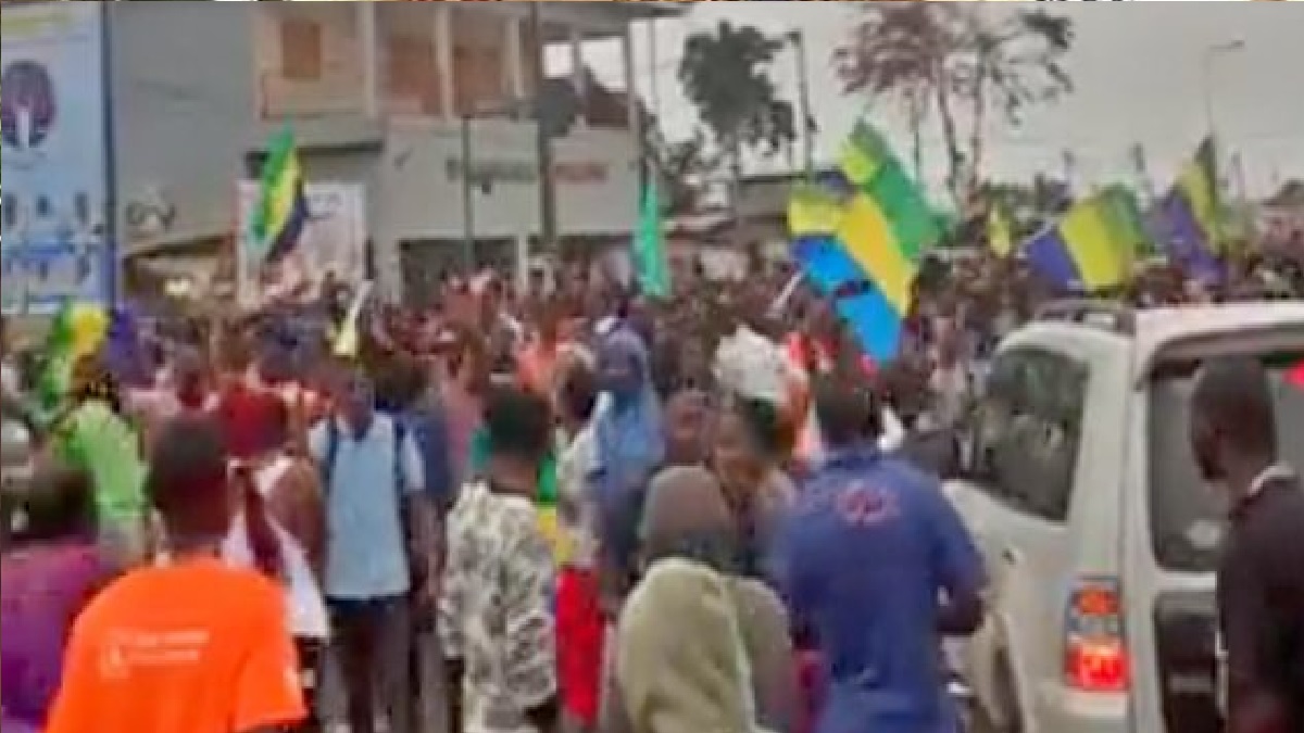 Gabon jubilates as Military takes over