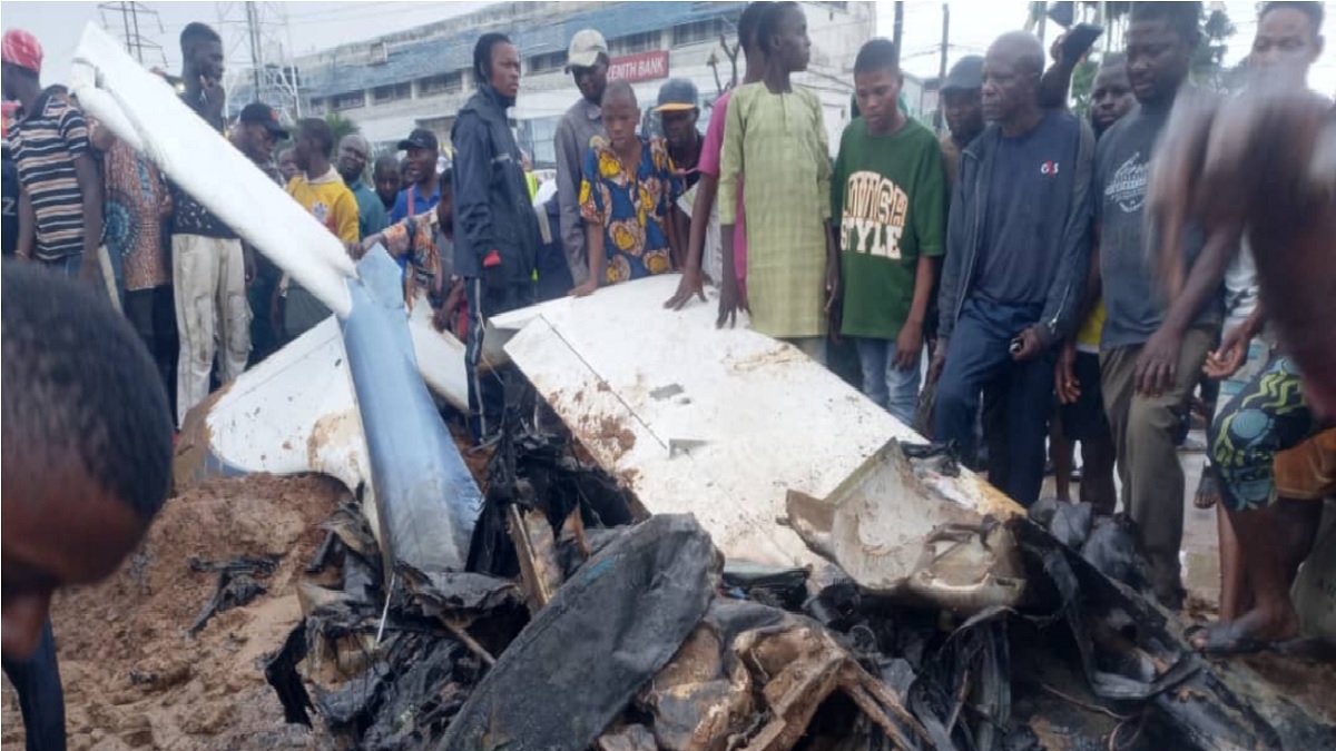 four rescued as helicopter crash in Ikeja
